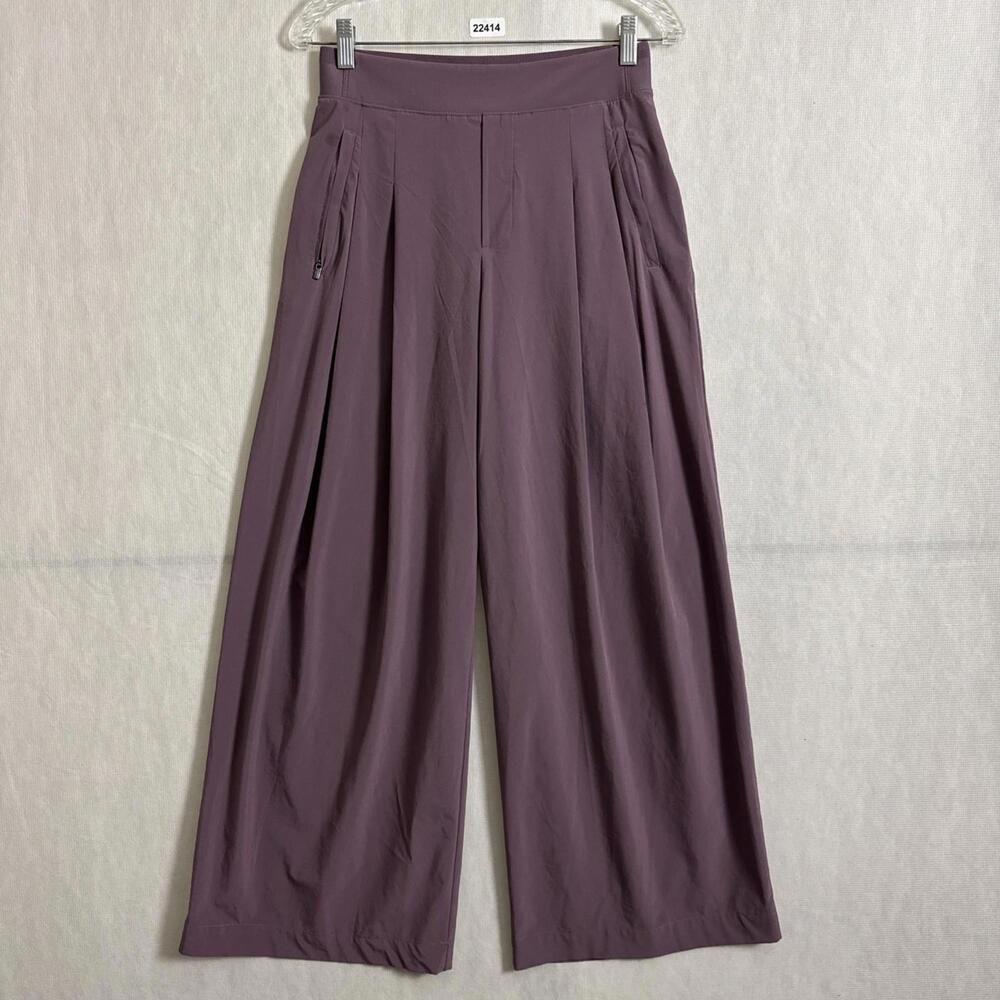 Athleta Purple Wide-Leg Track Pants